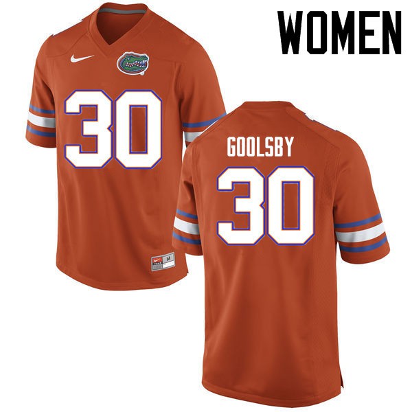 Florida Gators Women #30 DeAndre Goolsby College Football Jerseys Orange